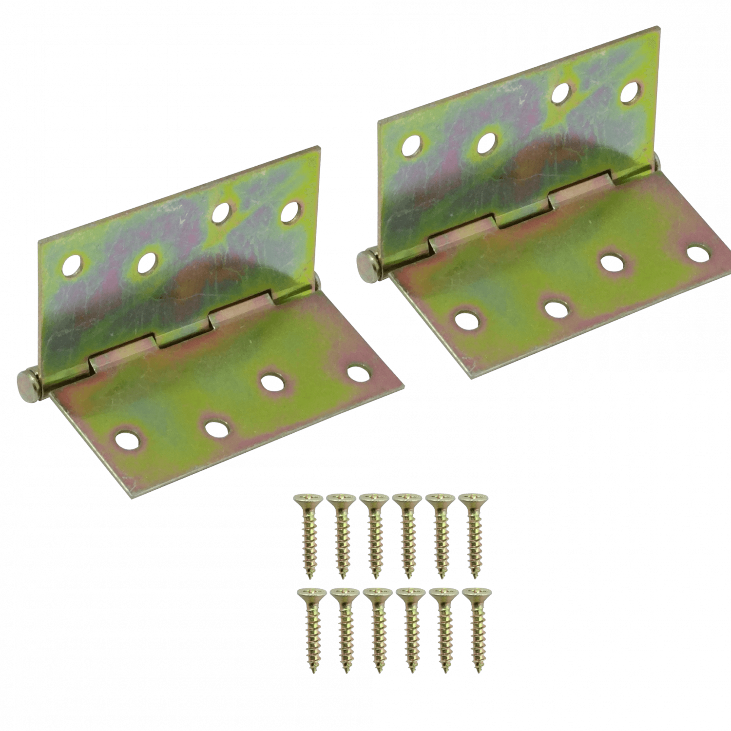 2-Bisagras 4x4-Pulg x2,0 4-Tornillos inc-16-Tornillos 102x102mm 1