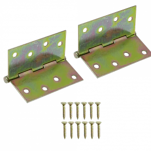2-Bisagras 4x4-Pulg x2,0 4-Tornillos inc-16-Tornillos 102x102mm