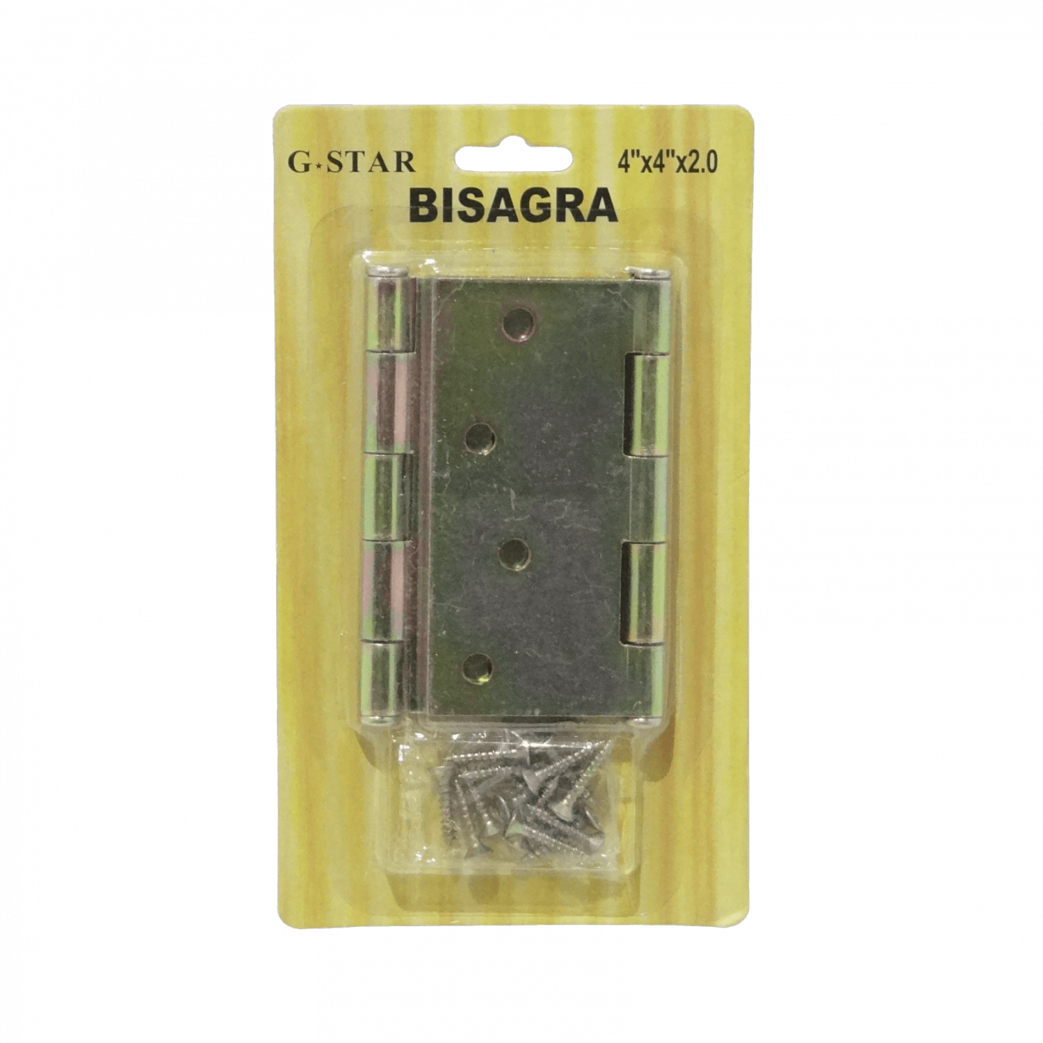 2-Bisagras 4x4-Pulg x2,0 4-Tornillos inc-16-Tornillos 102x102mm 4