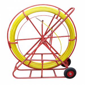 Pasacables 200m 11mm Fibra de Vidrio/PE con Carrete y Ruedas, LAUCHA-200