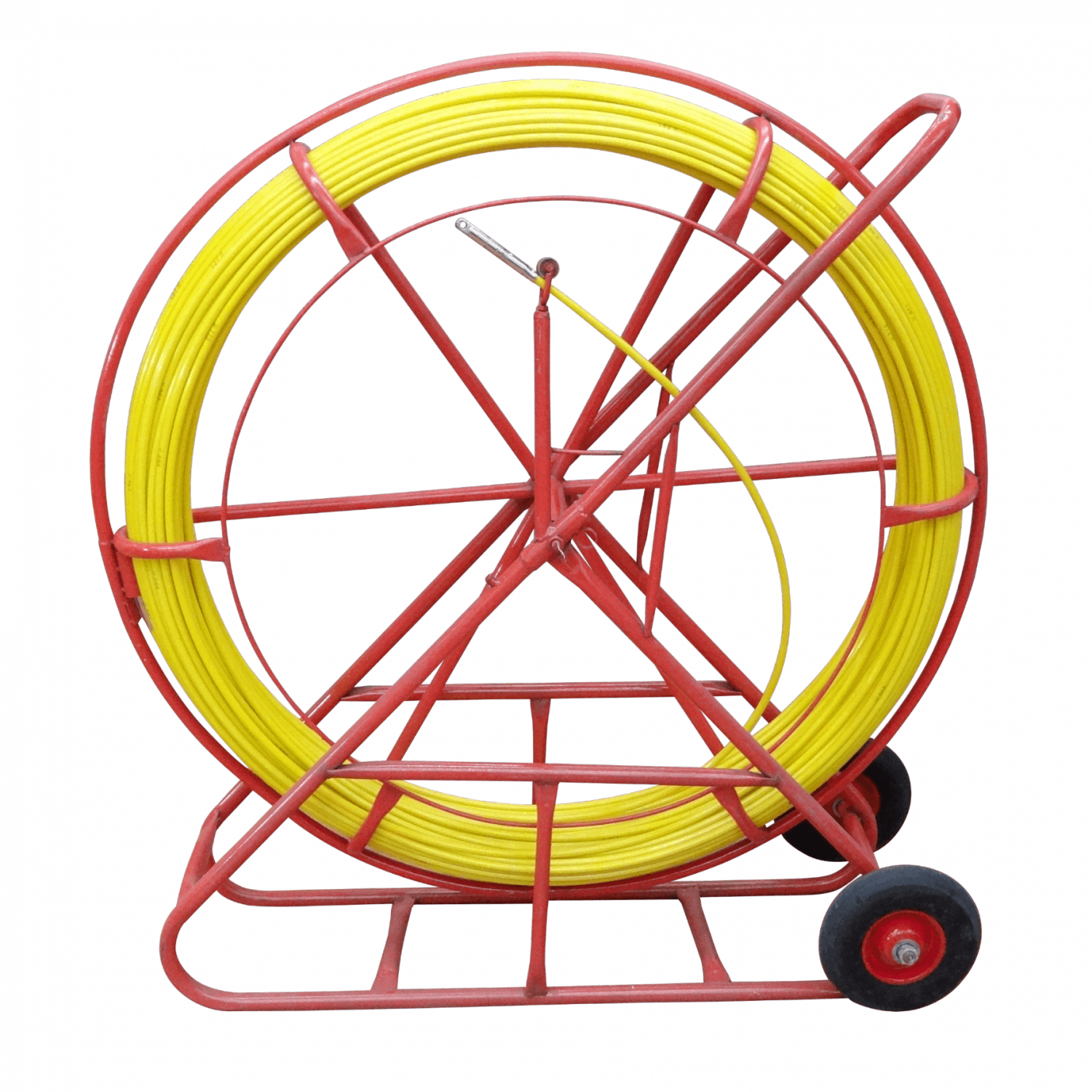 Pasacables 200m 11mm Fibra de Vidrio/PE con Carrete y Ruedas, LAUCHA-200 1