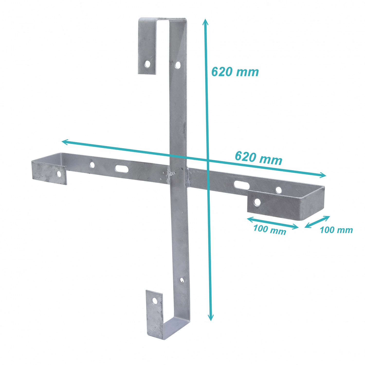 Cruceta de Almacenamiento y Reserva Galvanizada para Poste, 600mm, 62x62x10cm   1
