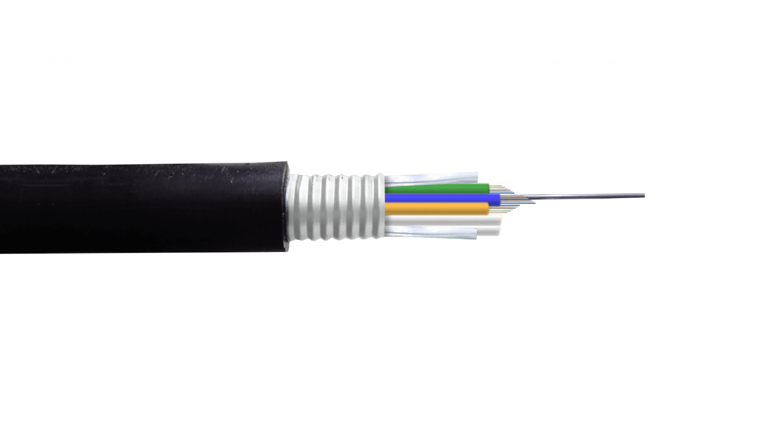 Cable de Fibra Óptica OM3 12 Fibras Multimodo GYTS con Armadura Metálica para Exterior - CF3612 1
