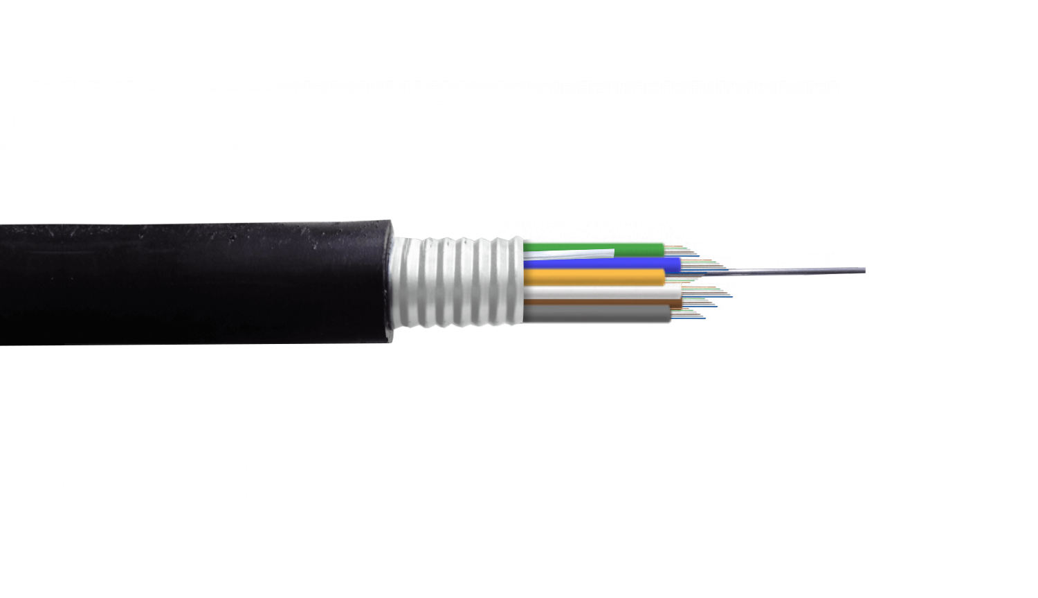 Cable de Fibra Óptica OM3 24 Fibras Multimodo GYTS con Armadura Metálica para Exterior - CF3624 1