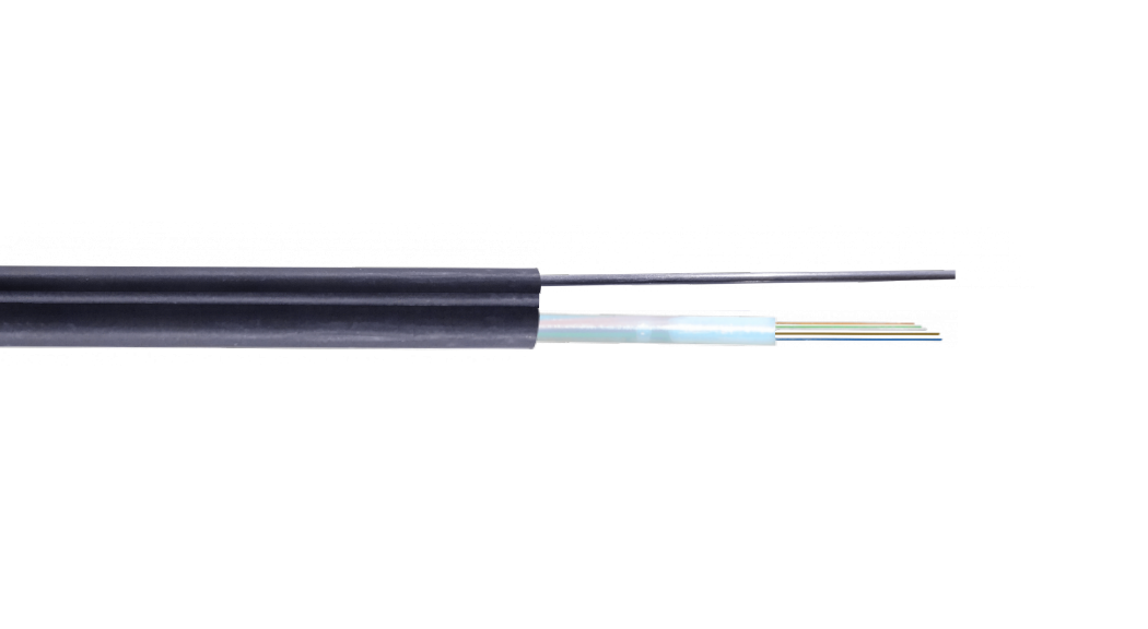Cable de Fibra Óptica OM3 4 Fibras Multimodo Figura 8 con Portante Metálico para Exterior - CF3804 1