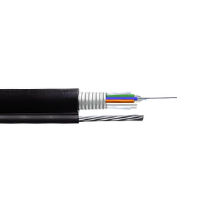 Cable de Fibra Óptica OM3 12 Fibras Multimodo Figura 8 con Portante Metálico para Exterior - CF3812