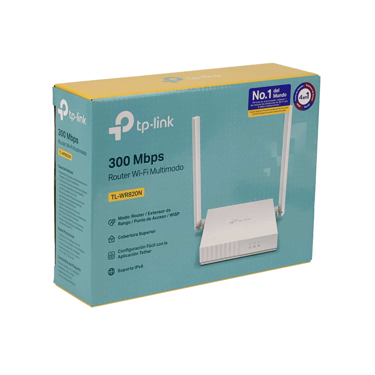 Router TP-Link TL-WR820N - 300 Mbps, Multimodo WiFi, Antenas: 2 fijas de 5 dBi 2