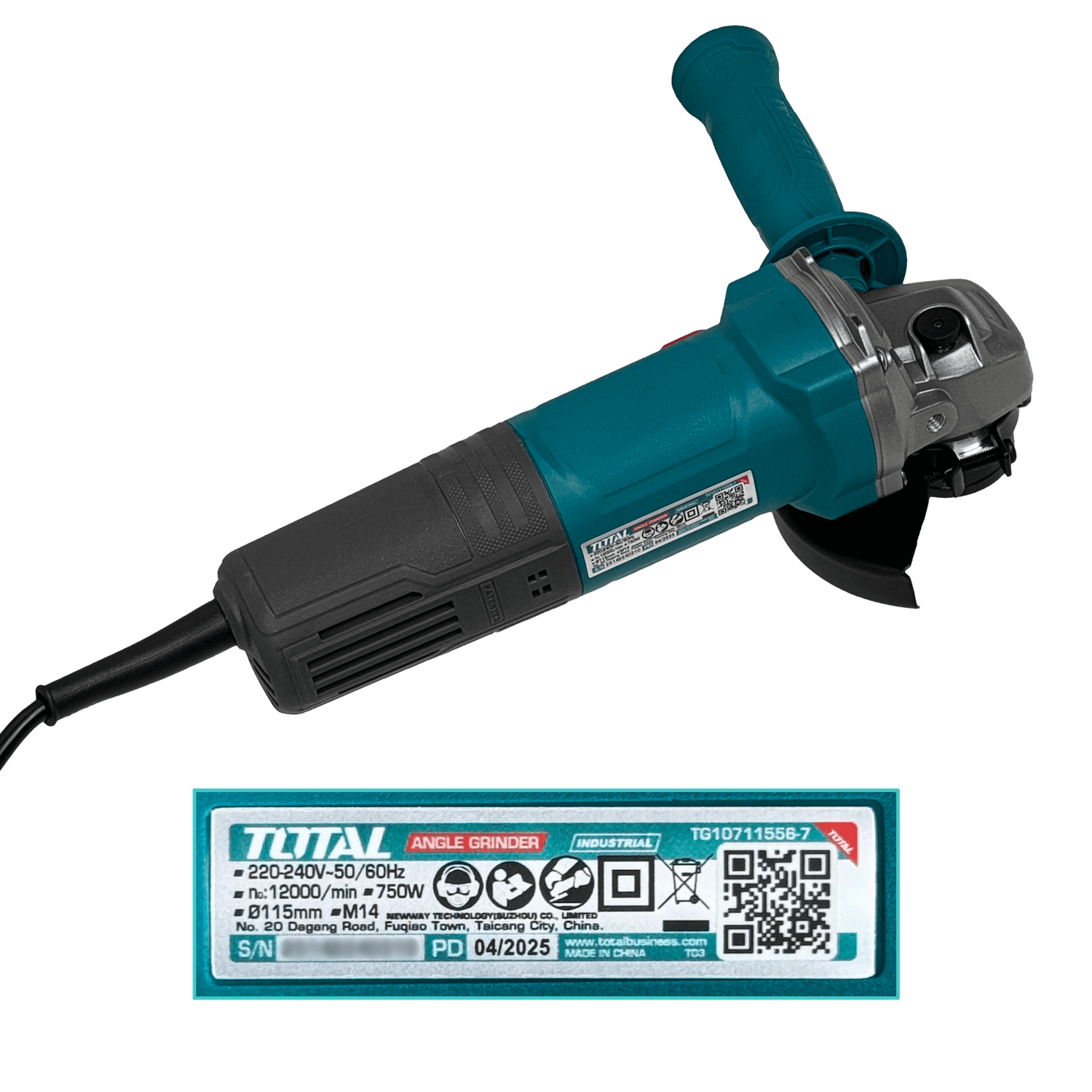 Esmeril Total ESME-750 115mm 4 1-2 pulgadas 750W 240VAC M14 1