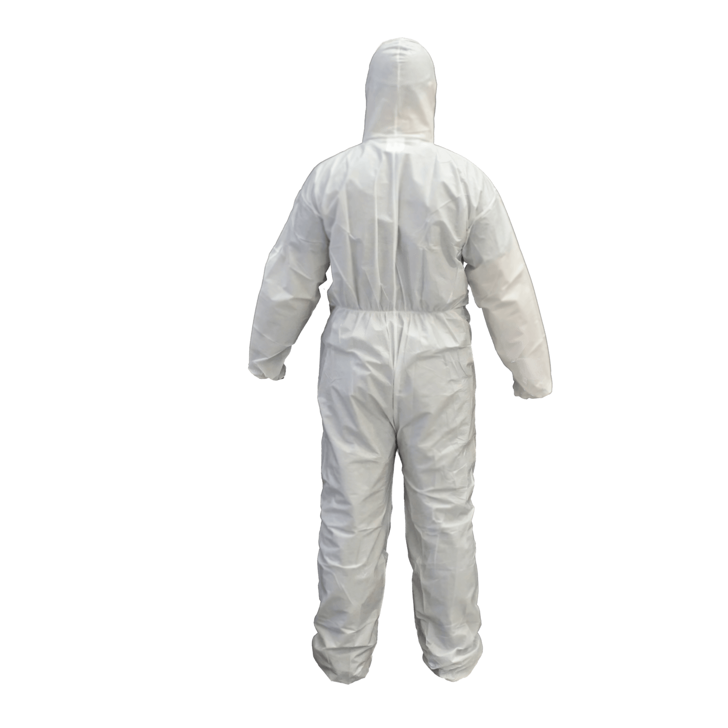 Buzo Desechable Talla L Blanco con Cierre y Gorro Polipropileno 3