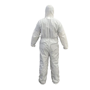 Buzo Desechable Talla XL Blanco con Cierre y Gorro Polipropileno
