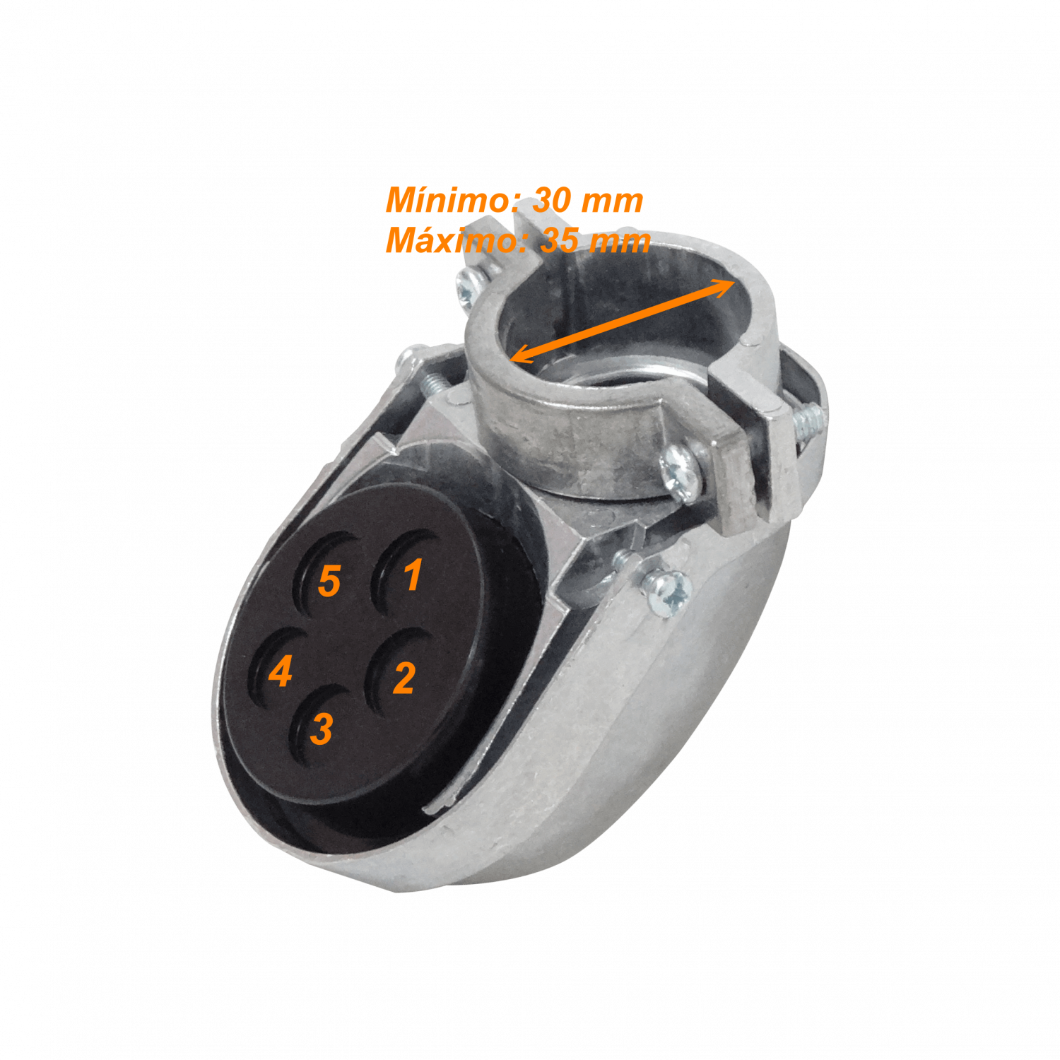 Tapa Superior de 32mm para Conduit EMT con 5 Salidas de Cable - LinkChip EMT32-CAP 1