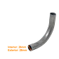 25mm Galvanizado Codo para Conduit Rigido Metalico Curva - Miniatura 1