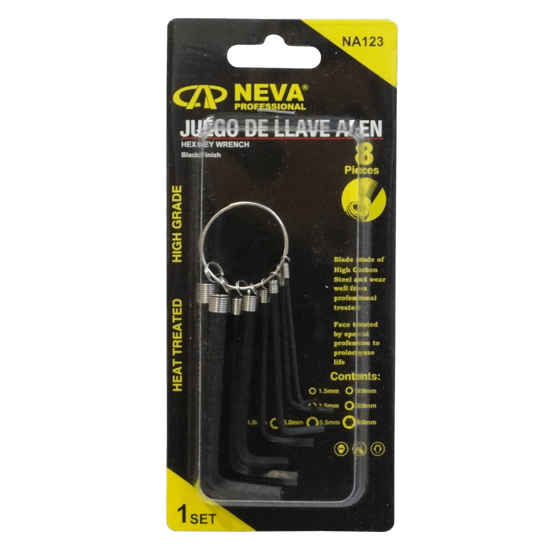 Set de 8 Llaves Allen en Llavero, Hexagonales: 1.5-6mm 2