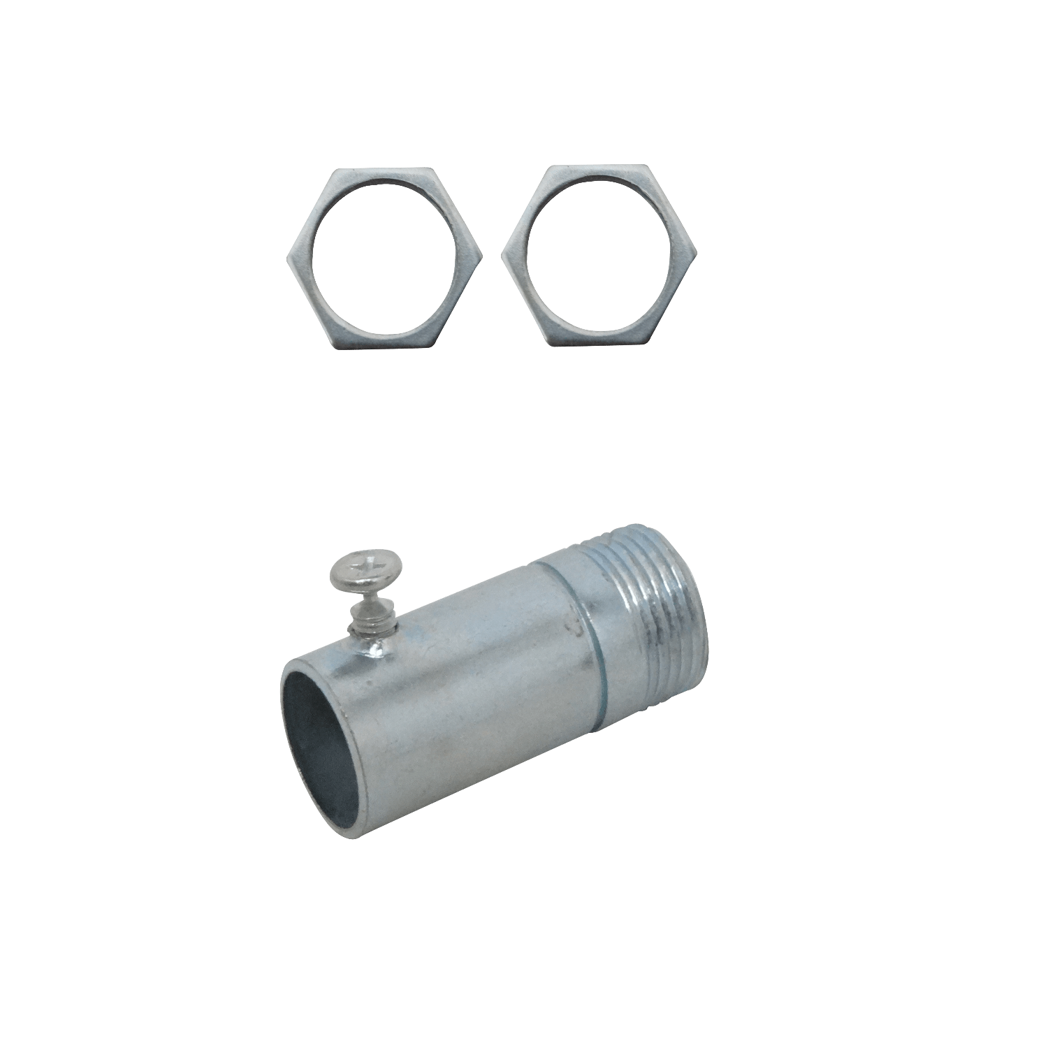 16mm Acero Zincado Salida Caja c/Hilo para Conduit Rigido Metalico 1