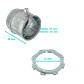 Salida de Caja con Hilo de Zinc 32mm para Conduit Metálico Rígido - LinkChip EMT32-SA - Miniatura 1