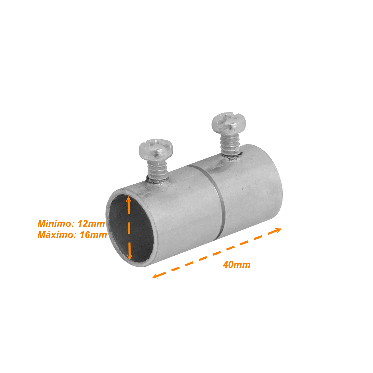 16mm Acero Zincado Union para Conduit Rigido Metalico 1