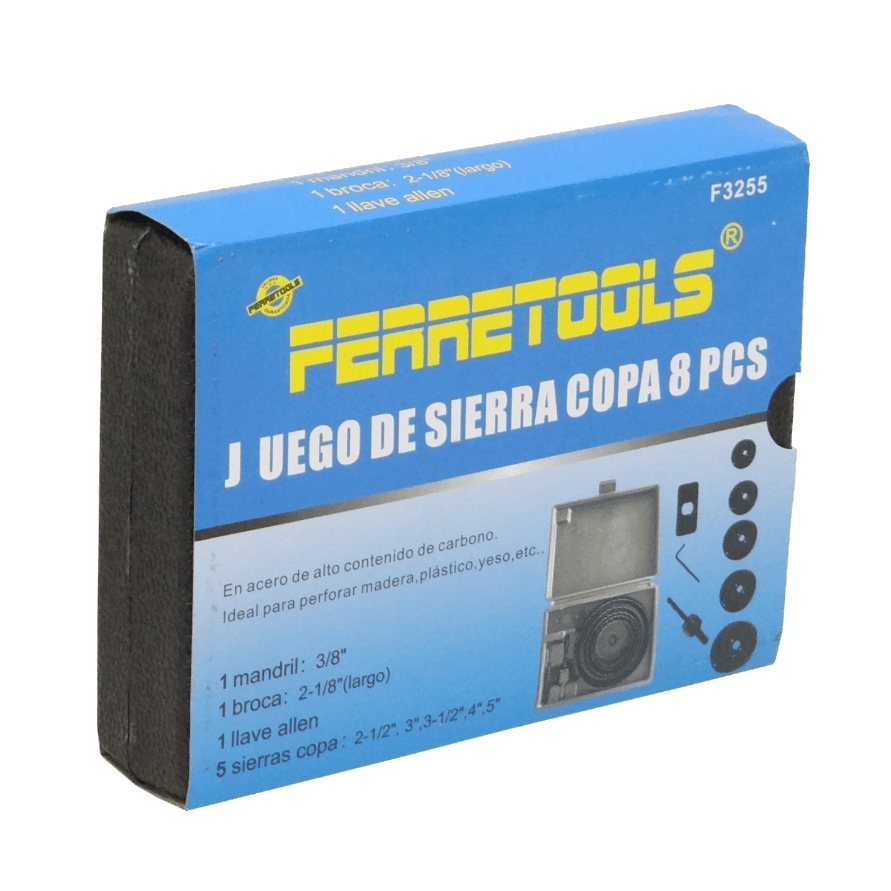 Copas Sierra Madera Juego-5un. Mandril-3/8p 64-76-89-102-127mm   3