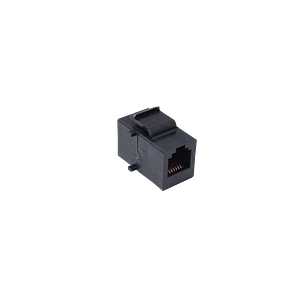 Negro 6P6C UTP Copla RJ12-RJ12 Keystone Feedthrough RJ25-RJ25