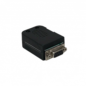 Conector Volante DB9-H DGB9F Hembra DE-09, Terminal Regleta Atornillable, con Tapa Plástica