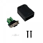 Conector Volante DB9-H DGB9F Hembra DE-09, Terminal Regleta Atornillable, con Tapa Plástica - Miniatura 4