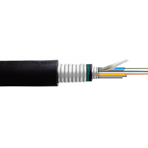 Cable de Fibra Óptica Monomodo GYTA53 - 12 Fibras G652D, Armadura Doble PE, 12,5mm