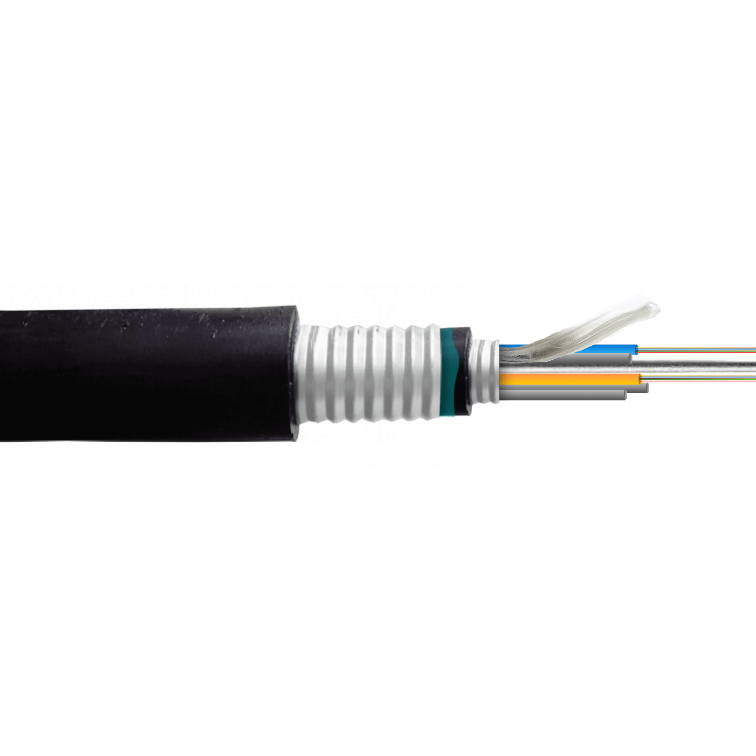 Cable de Fibra Óptica Monomodo GYTA53 - 12 Fibras G652D, Armadura Doble PE, 12,5mm 1
