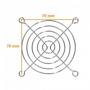 Rejilla Metálica para Ventilador Turbina 80x80mm