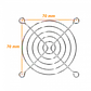 Rejilla Metálica para Ventilador Turbina 80x80mm - Miniatura 1