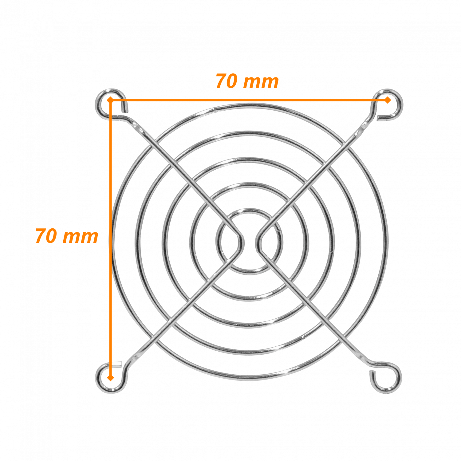 Rejilla Metálica para Ventilador Turbina 80x80mm 1