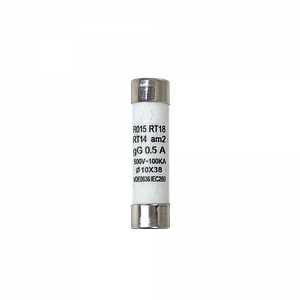 FUSE-05C. 0,5A 10x38mm2 500V 500mA Fusible Cilindrico 36mm-Larg 9,5mm-Diamet 0.5