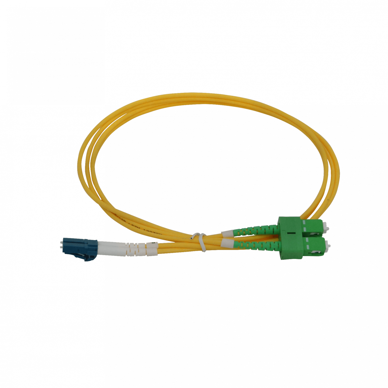 1mt SC/APC-LC/UPC MonoModo SM Duplex Jumper Cable Fibra 9/125um 3mm 2