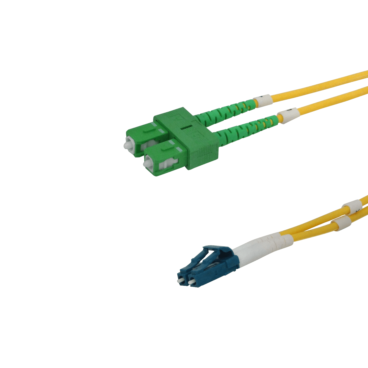 1mt SC/APC-LC/UPC MonoModo SM Duplex Jumper Cable Fibra 9/125um 3mm 3