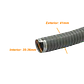Rollo de 30m, Conduit Flexible Metálico Cubierto en PVC, 40mm (1-1/4