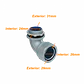 Metalico 32mm Codo Prensa Estopa para Flexible Aislacion IP65 - Miniatura 1