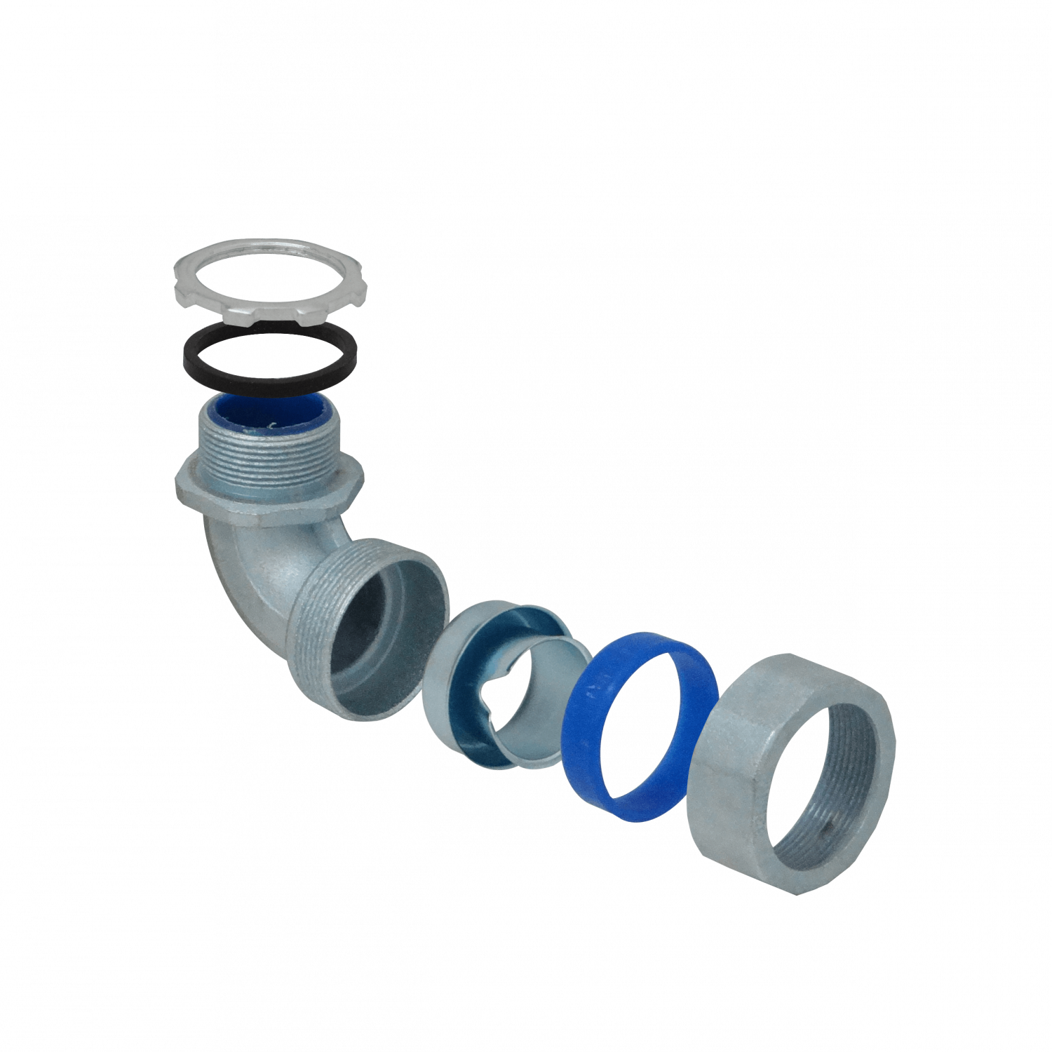 Metalico 32mm Codo Prensa Estopa para Flexible Aislacion IP65 2