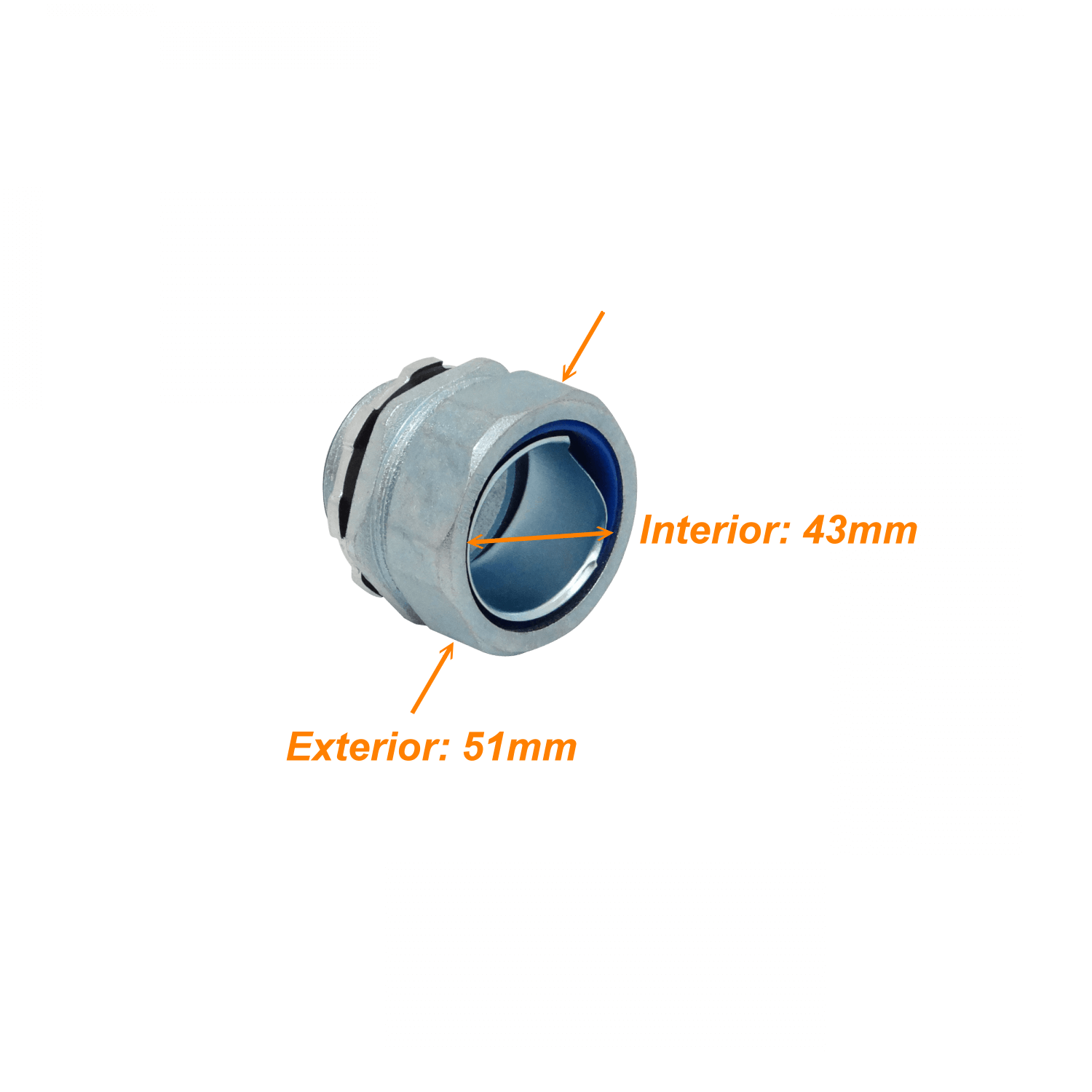 Metalico 40mm Prensa Estopa para Flexible Aislacion IP65 1
