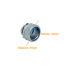 Metalico 40mm Prensa Estopa para Flexible Aislacion IP65