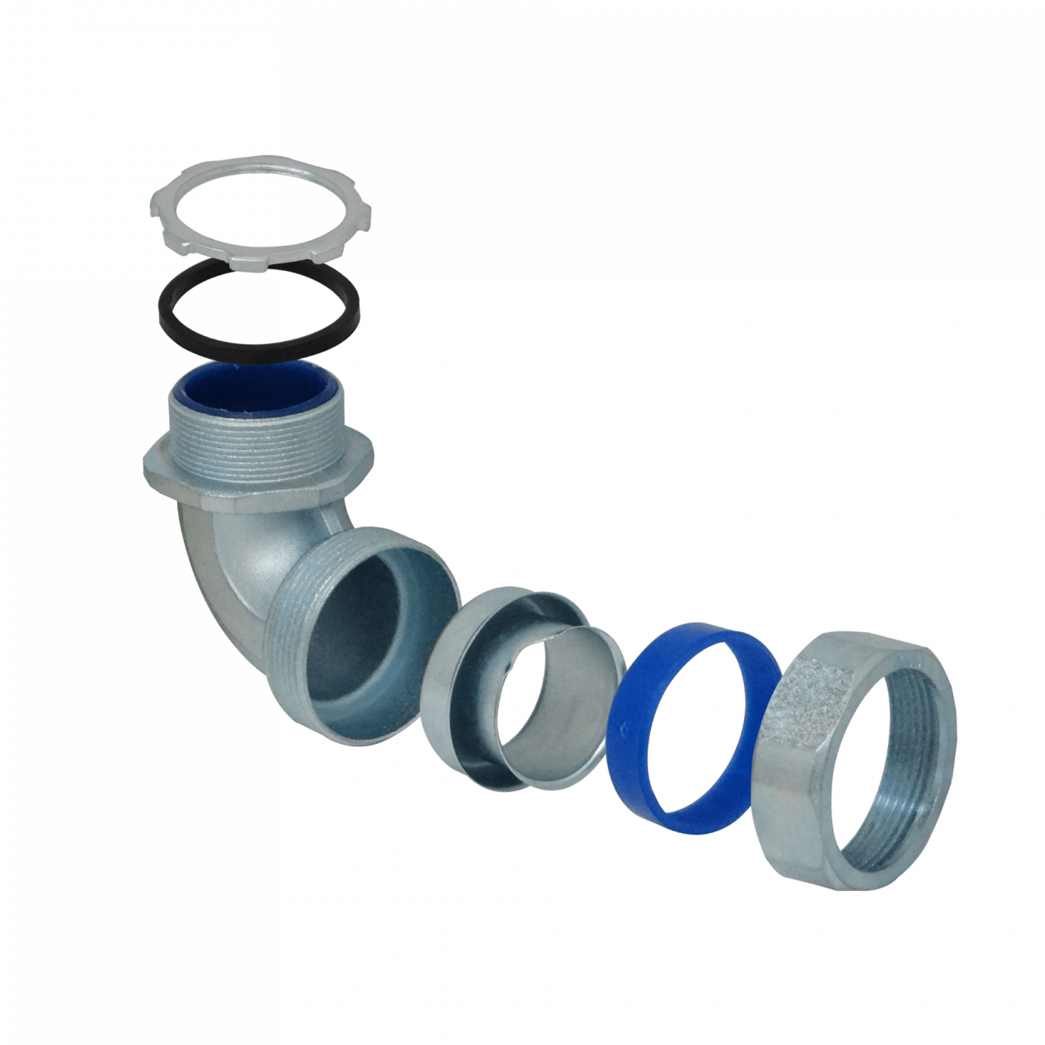 Metalico 40mm Codo Prensa Estopa para Flexible Aislacion IP65 4