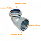 Metalico 3-Pulg Codo Prensa Estopa para Flexible Aislacion IP65 - Miniatura 1