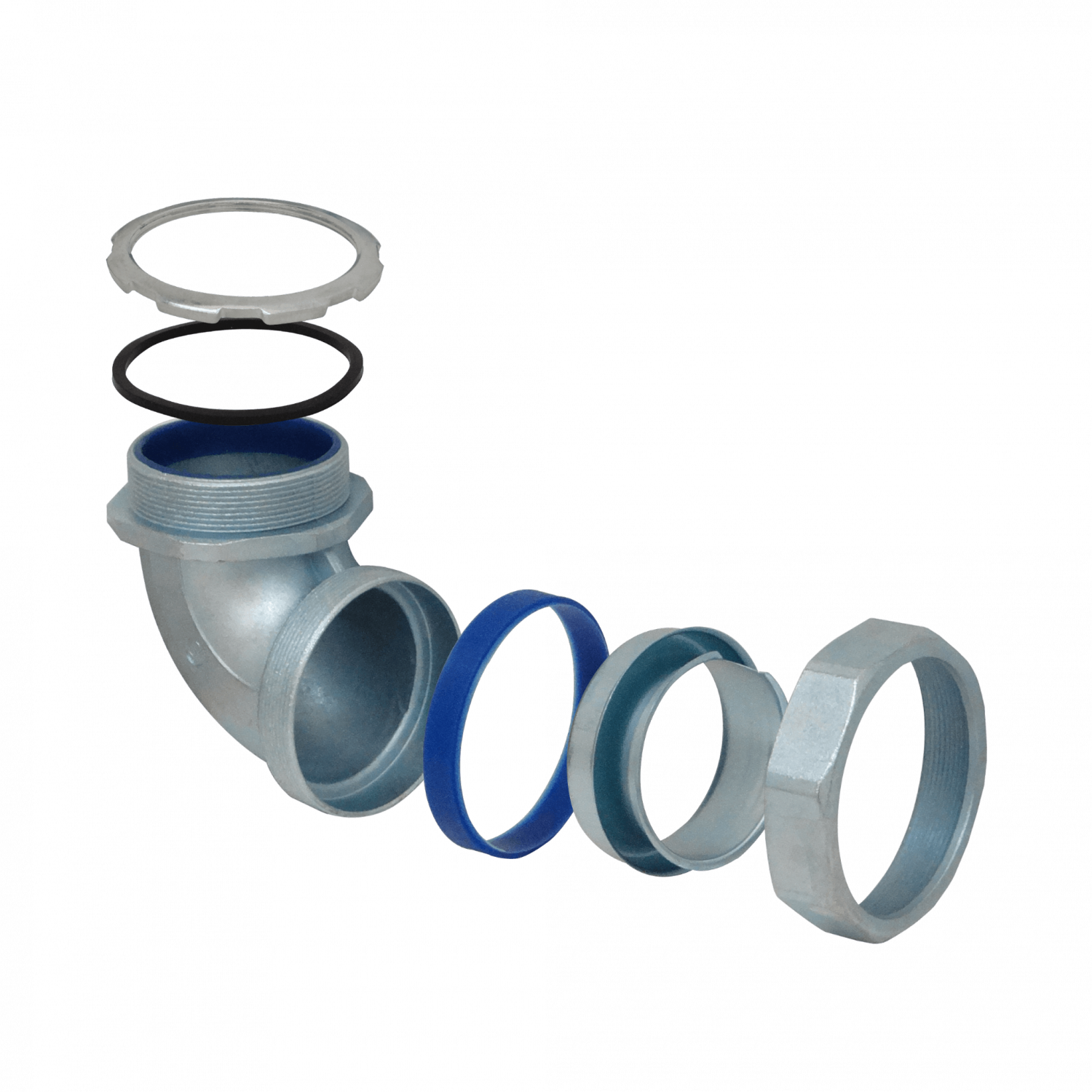 Metalico 3-Pulg Codo Prensa Estopa para Flexible Aislacion IP65 2