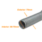 Solo-Metal 75mm Rollo-20mts Conduit Flexible Diametros ext/int 75/69mm - Miniatura 1