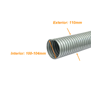 Solo-Metal 110mm Rollo-10mt Conduit Flexible Diametros ext/int 110/102