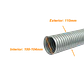 Solo-Metal 110mm Rollo-10mt Conduit Flexible Diametros ext/int 110/102 - Miniatura 1