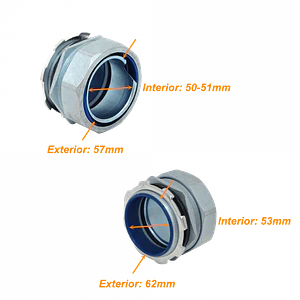Metalico 63mm Prensa Estopa para Flexible Aislacion IP65