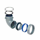 Metalico 63mm Codo Prensa Estopa para Flexible Aislacion IP65 - Miniatura 2