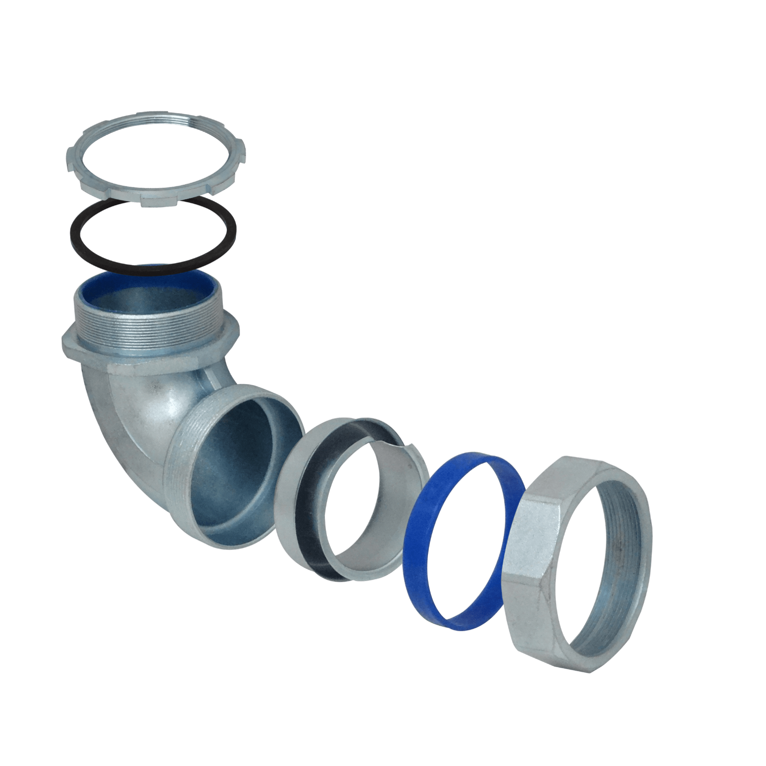 Metalico 75mm Codo Prensa Estopa para Flexible Aislacion IP65 4
