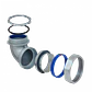Metalico 90mm Codo Prensa Estopa para Flexible Aislacion IP65 - Miniatura 4