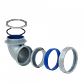 Metalico 110mm Codo Prensa Estopa para Flexible Aislacion IP65 - Miniatura 4