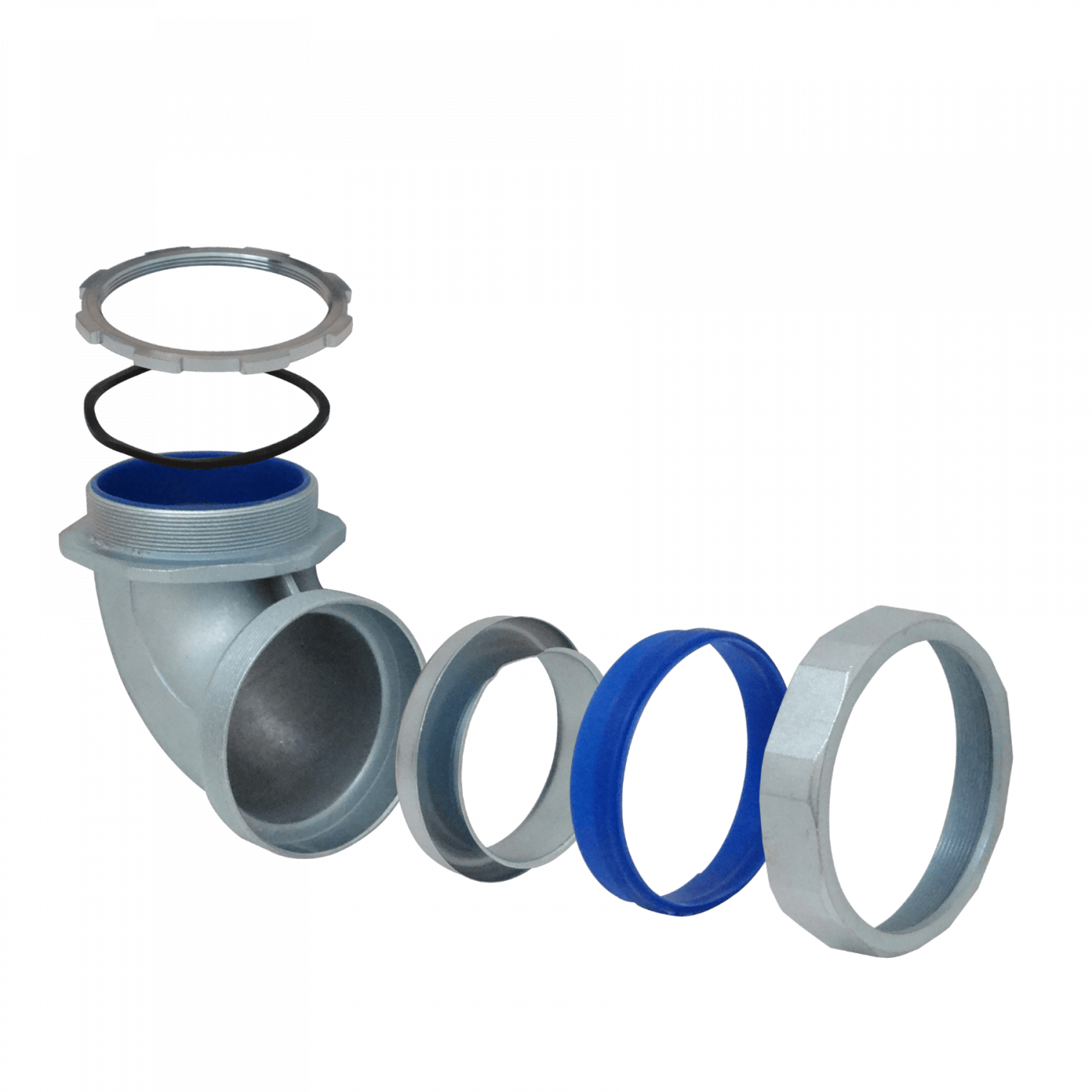 Metalico 110mm Codo Prensa Estopa para Flexible Aislacion IP65 4