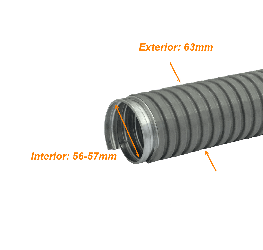 Conduit Flexible Metálico 63mm 25m Cubierto en PVC, M63-25 1